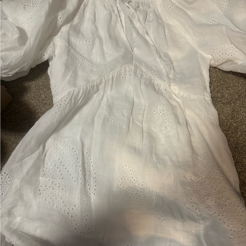 Frame Denim White Eyelet Kids Dress